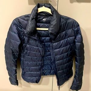 Uniqlo Ultra Light Down Jacket. Navy blue, size small.